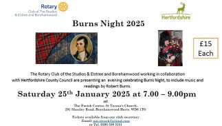 Elstree and Borehamwood Burns Night 2025